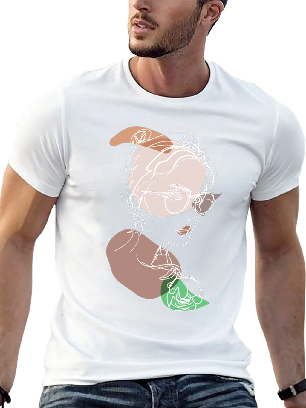 Abstract Line Art Graphic Tee