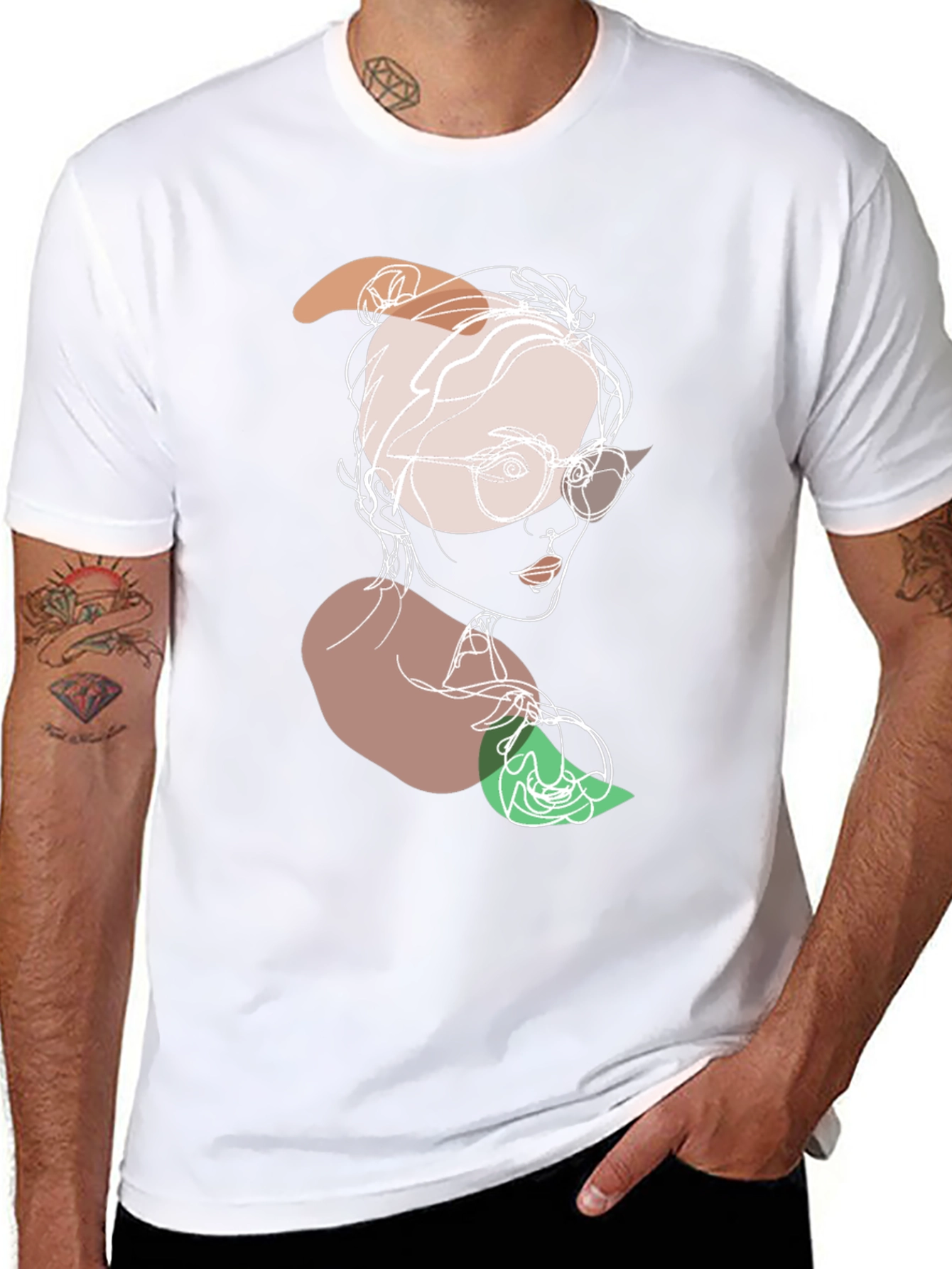 Abstract Line Art Graphic Tee