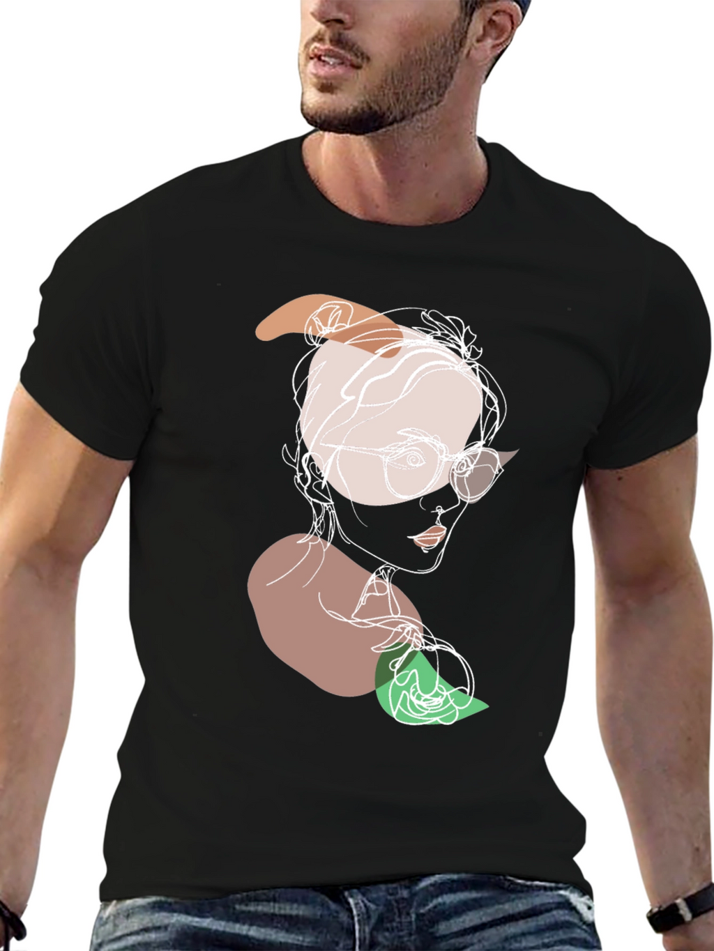 Abstract Line Art Graphic Tee