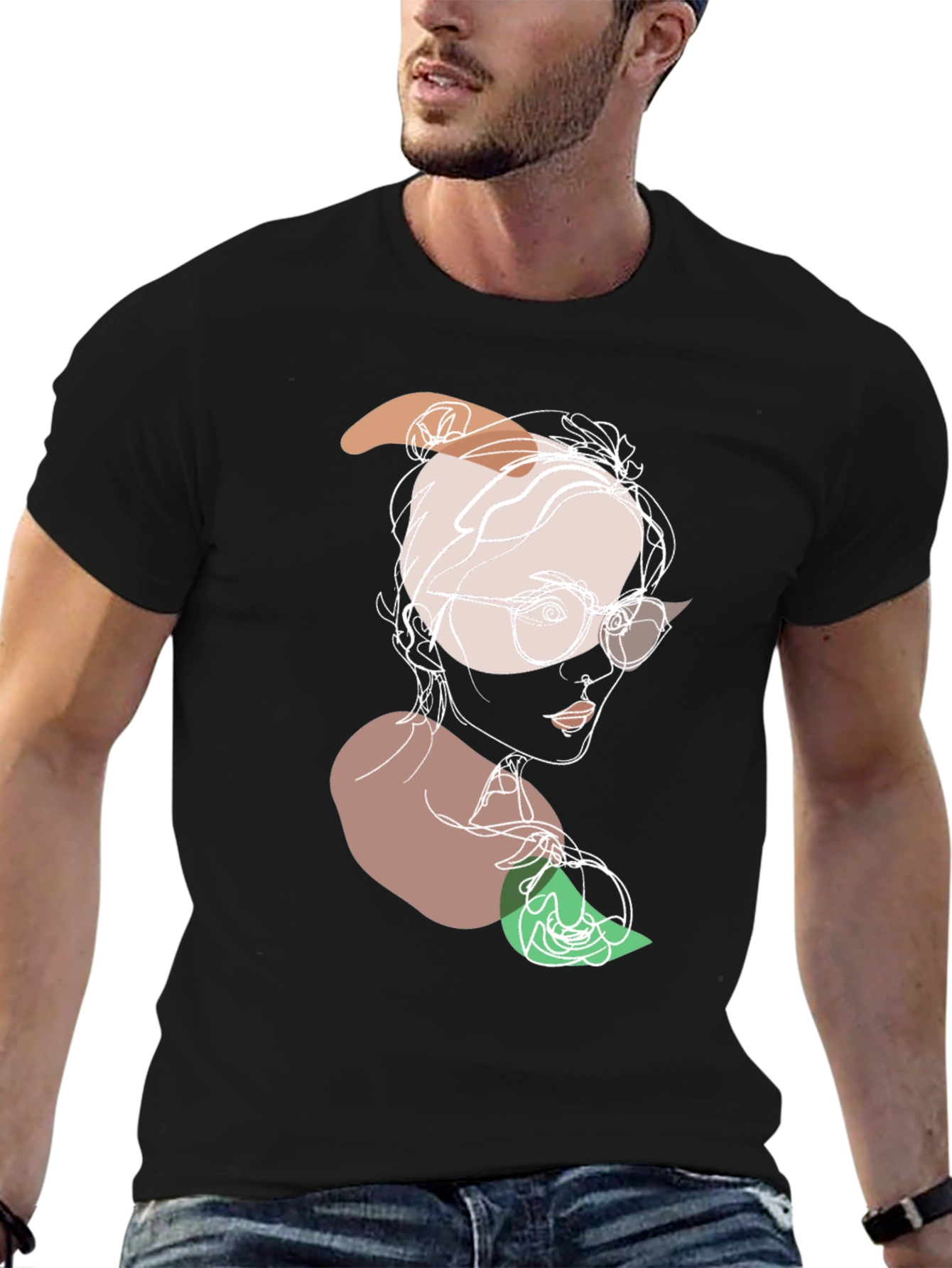 Abstract Line Art Graphic Tee