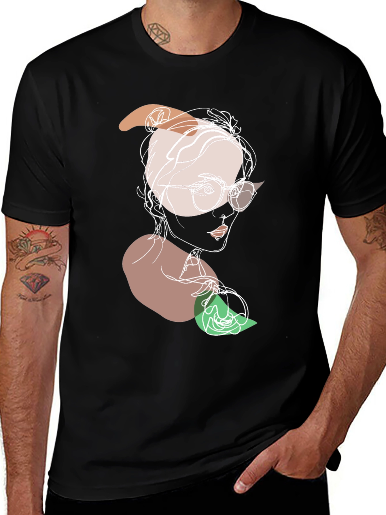 Abstract Line Art Graphic Tee