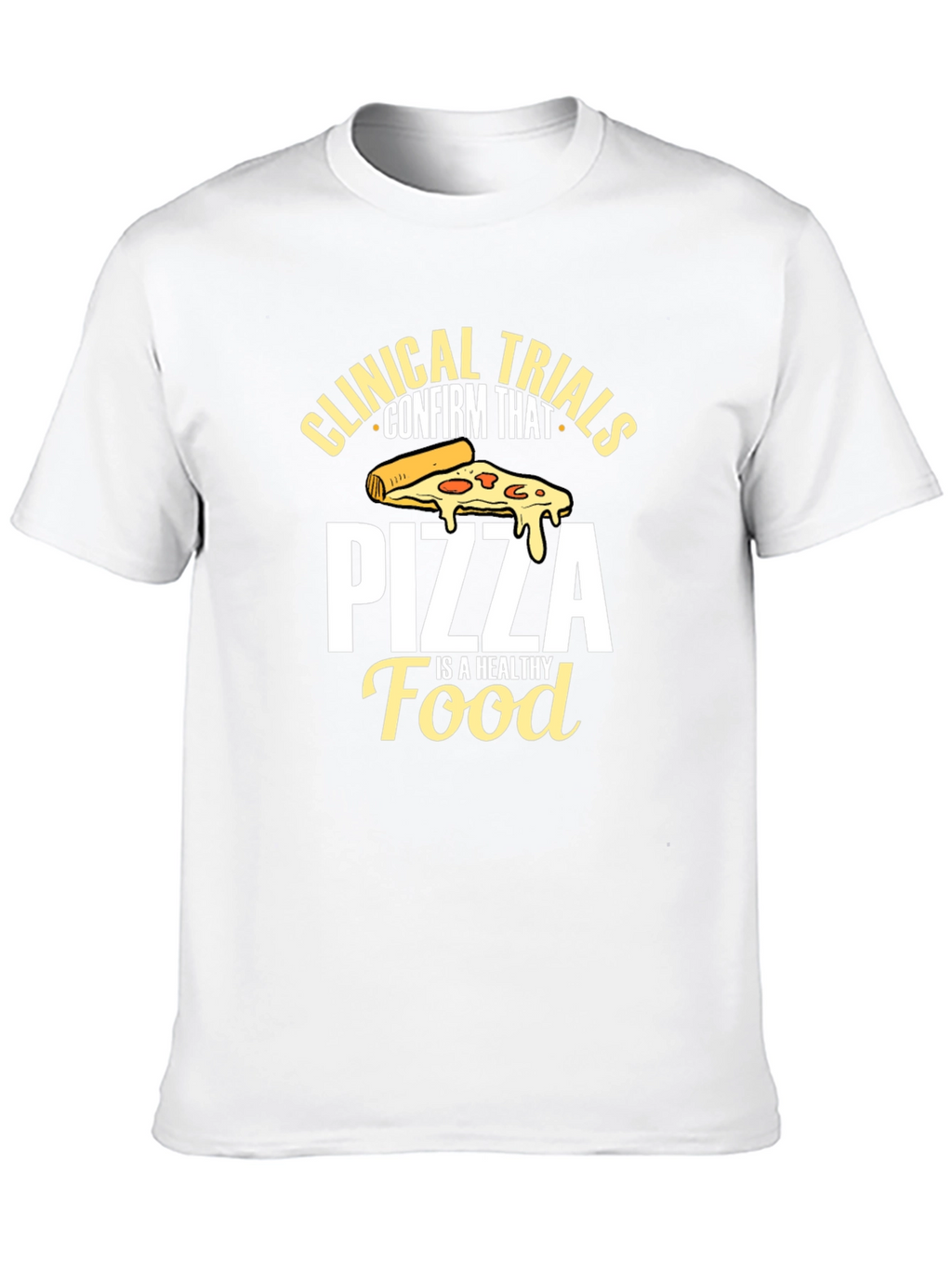 Pizza Is Healthy Food Black T-Shirt