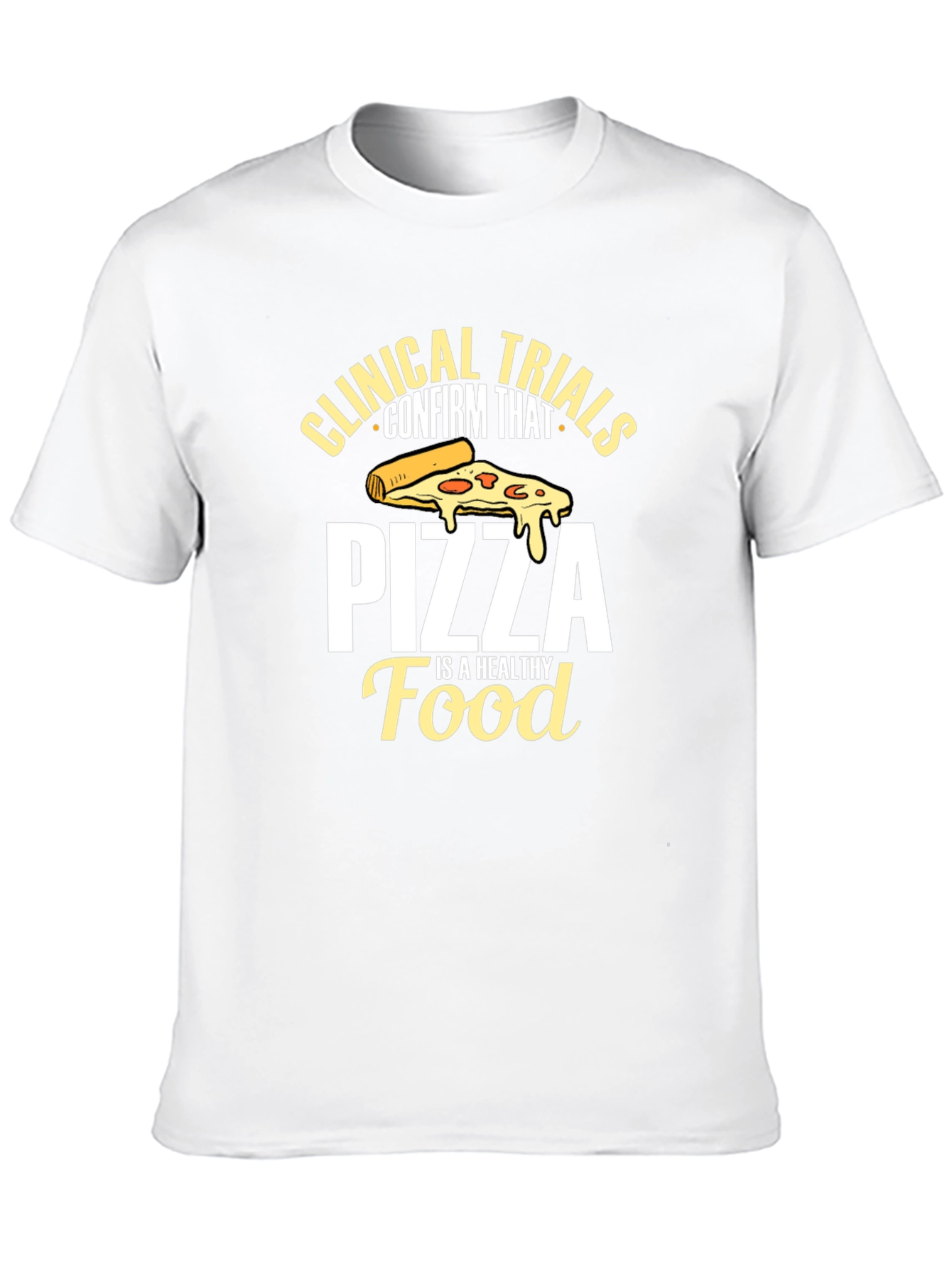 Pizza Is Healthy Food Black T-Shirt