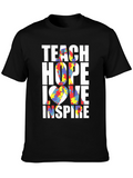 Autism Awareness T-Shirt - Teach Hope Love Inspire