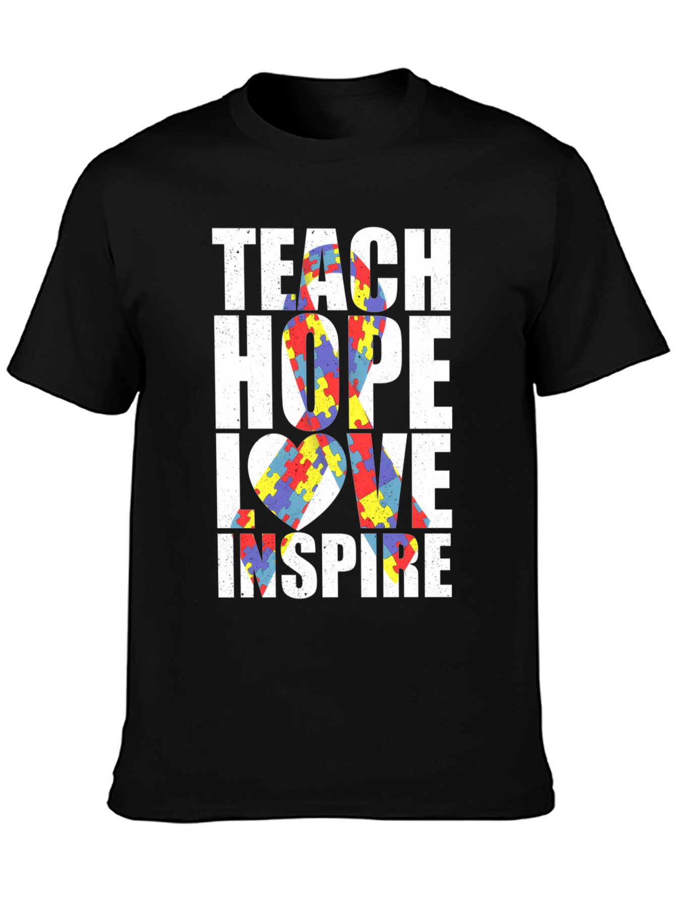Autism Awareness T-Shirt - Teach Hope Love Inspire