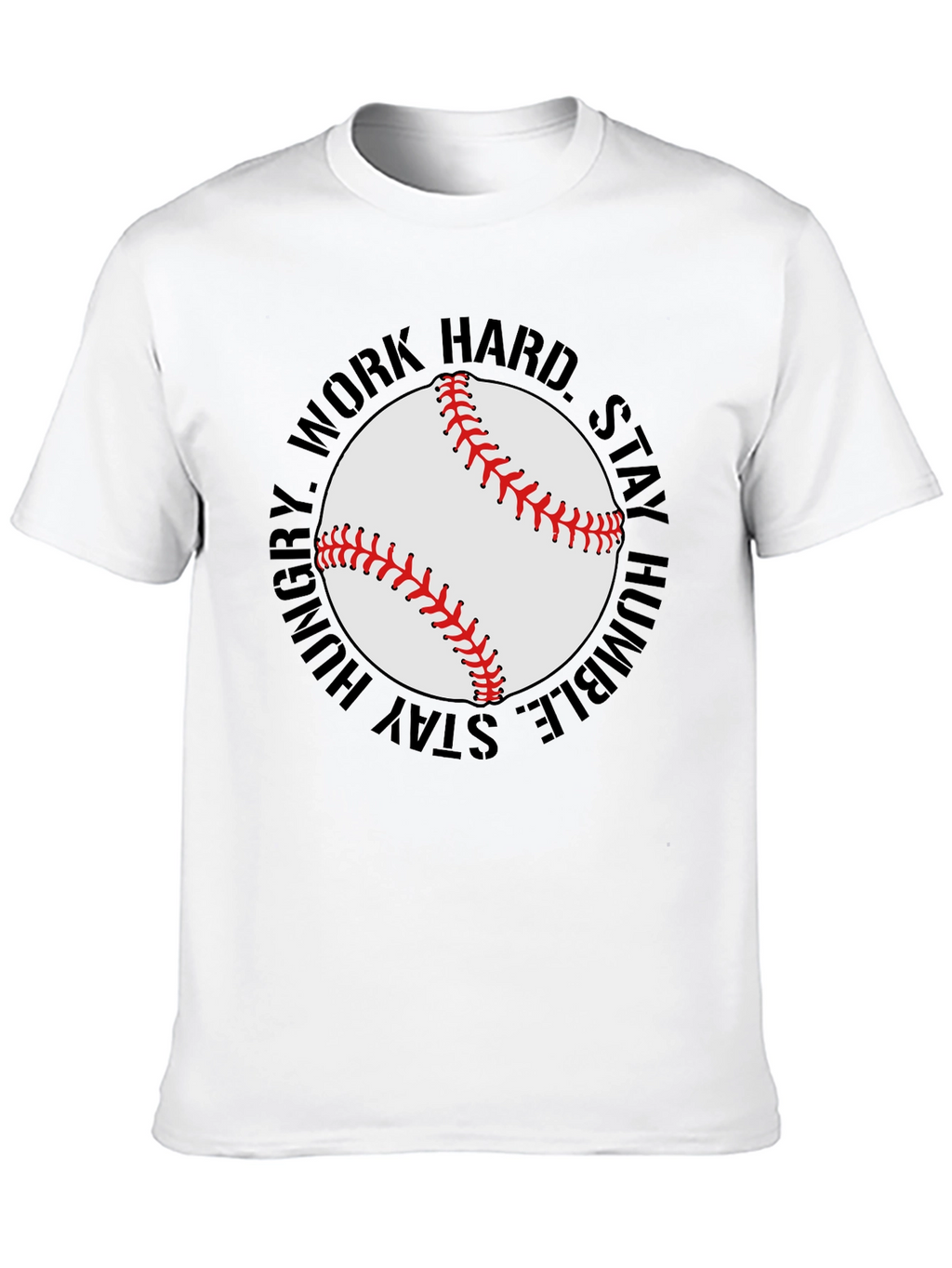 Baseball Graphic T-Shirt - Work Hard Stay Humble