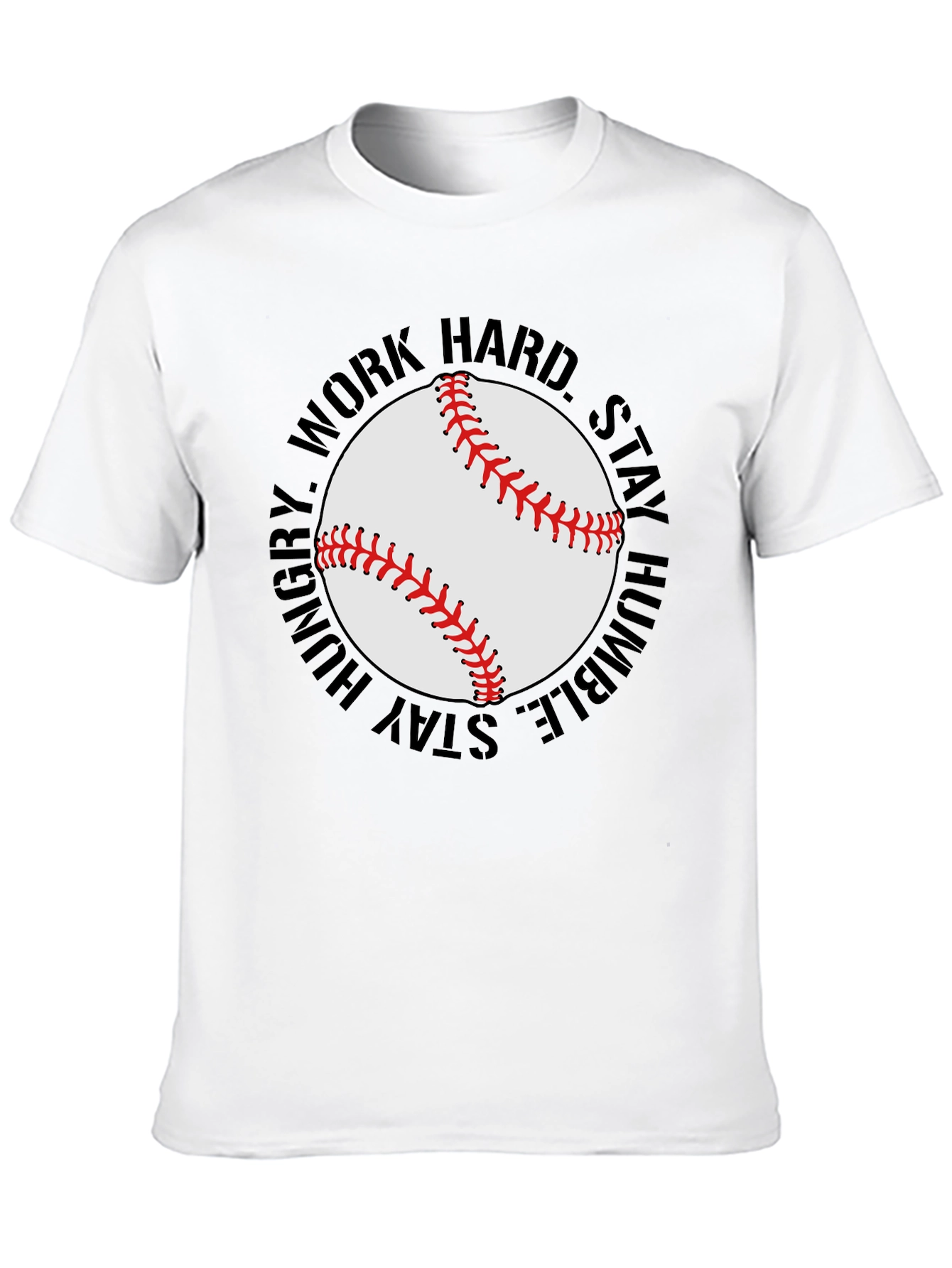 Baseball Graphic T-Shirt - Work Hard Stay Humble