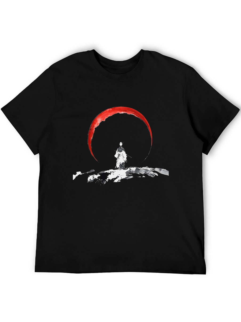 Samurai Moon Mens Graphic T-Shirt