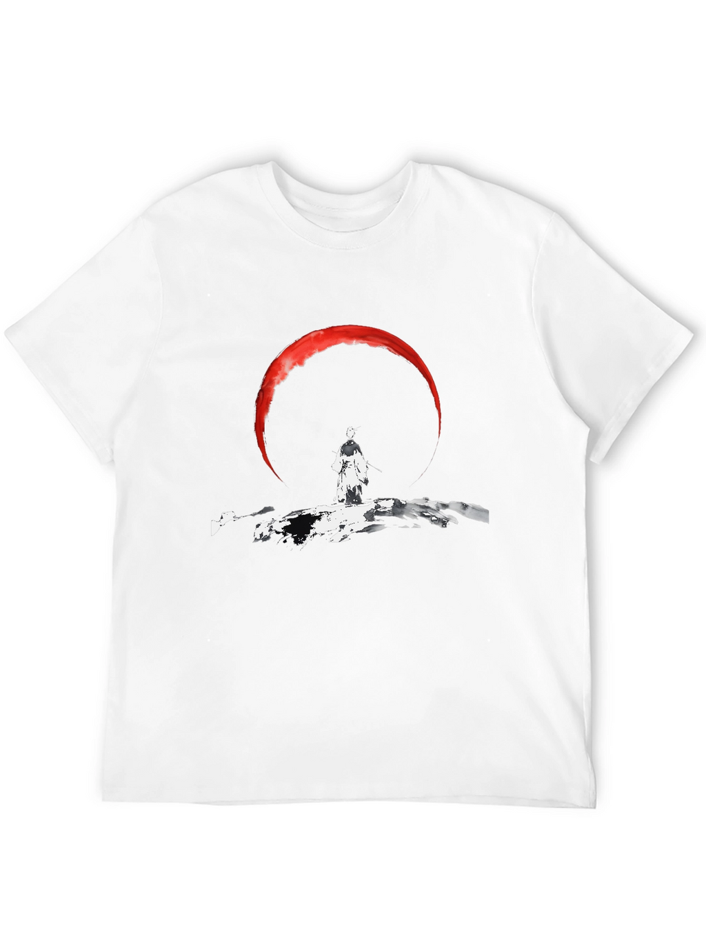 Samurai Moon Mens Graphic T-Shirt