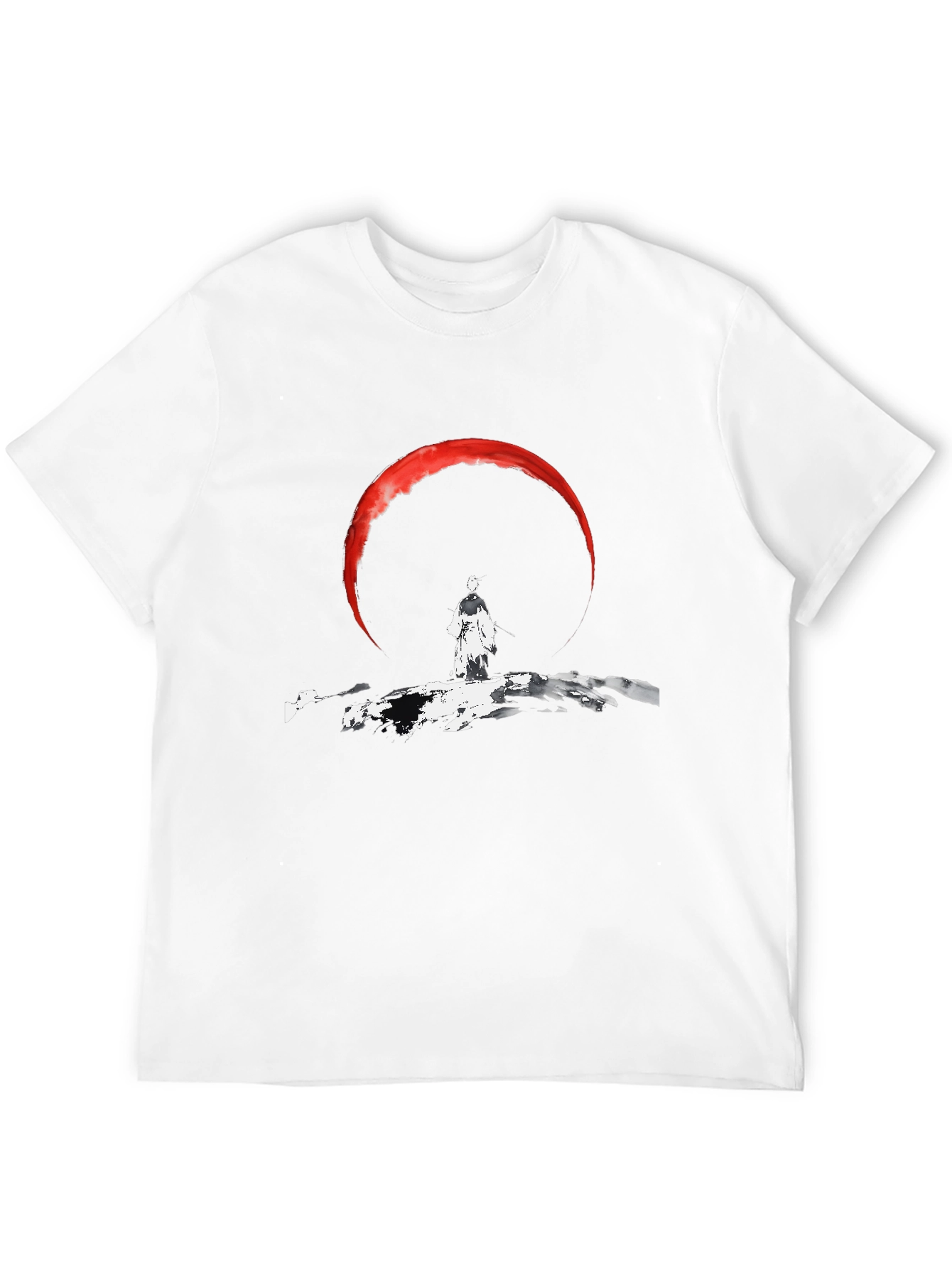Samurai Moon Mens Graphic T-Shirt