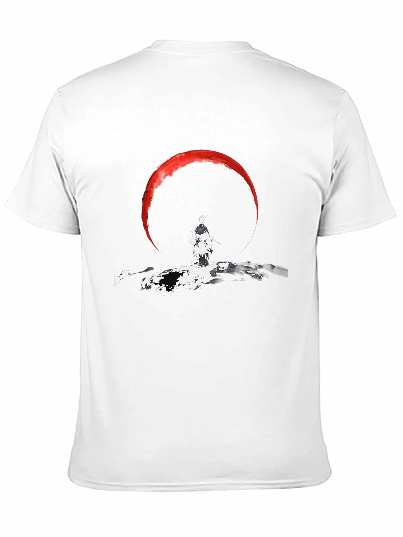 Samurai Moon Mens Graphic T-Shirt