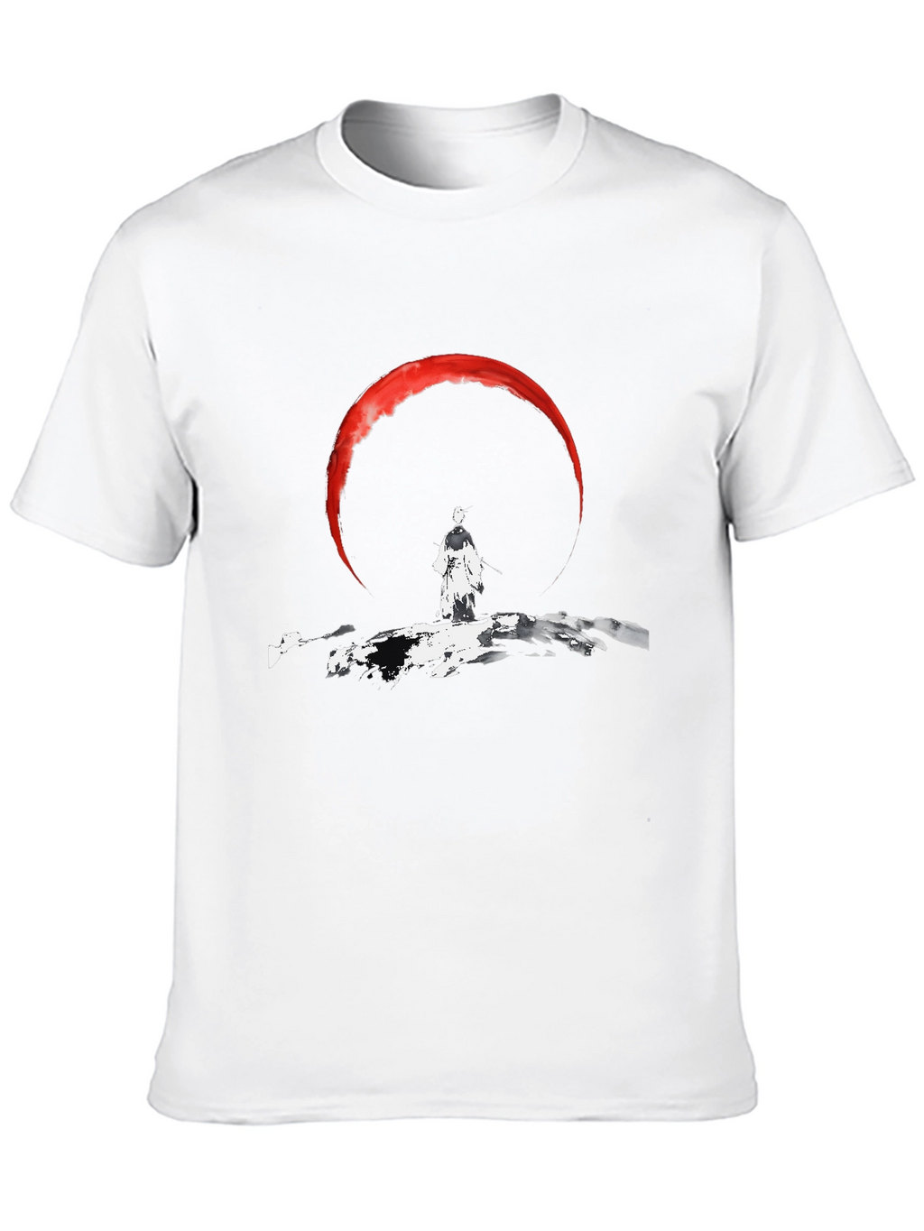 Samurai Moon Mens Graphic T-Shirt