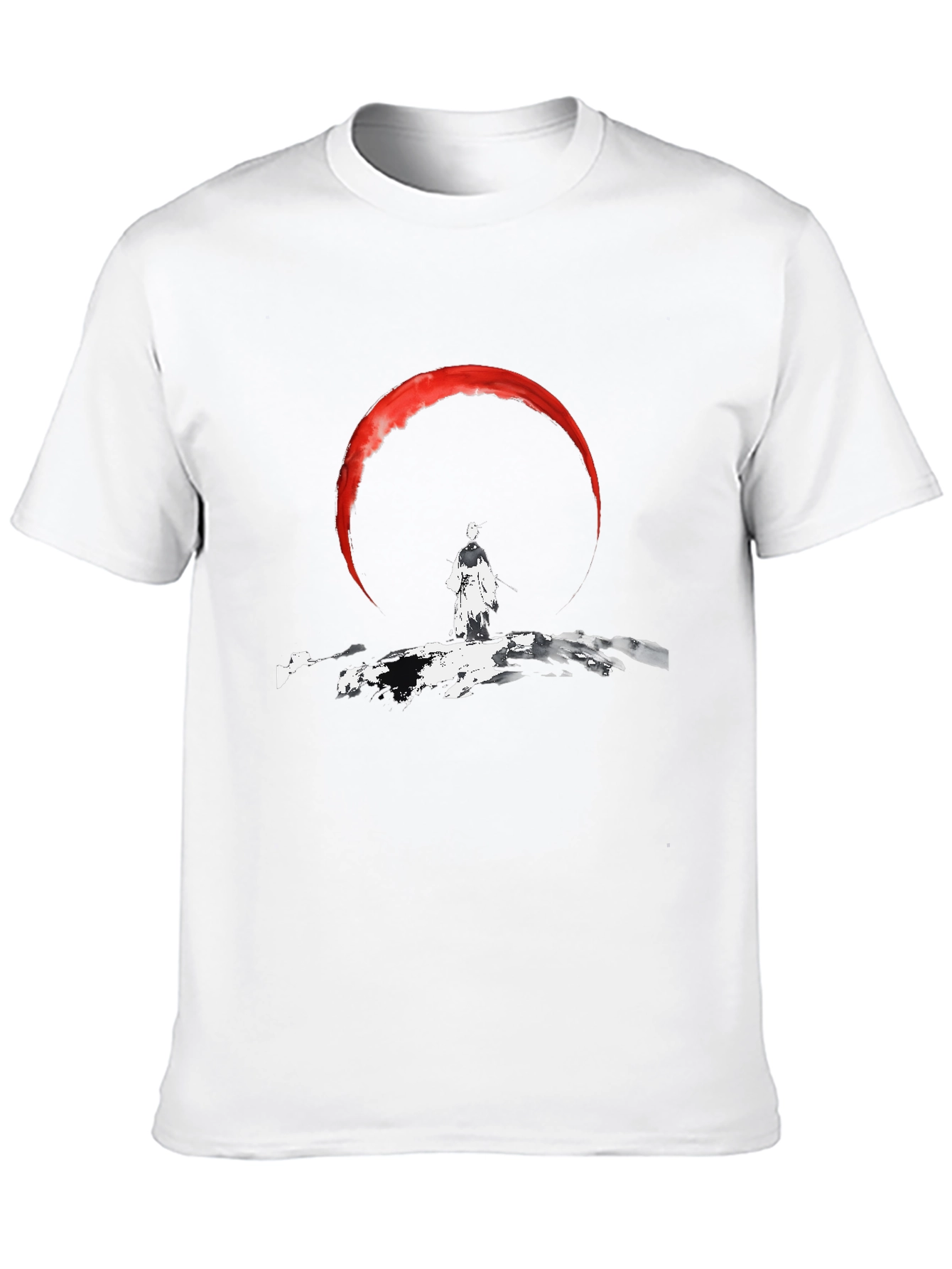 Samurai Moon Mens Graphic T-Shirt