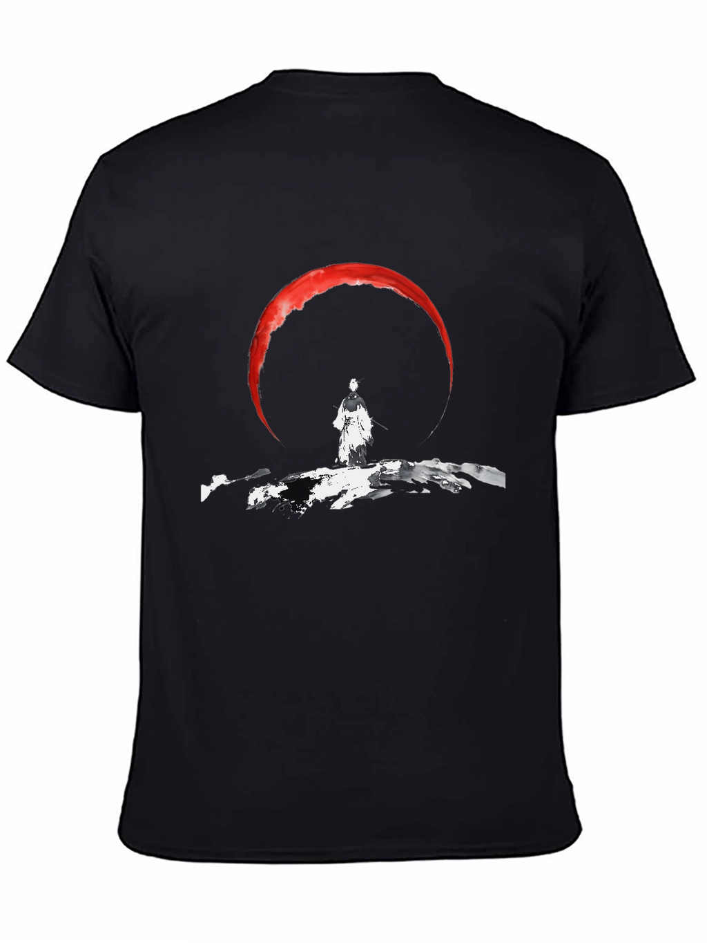 Samurai Moon Mens Graphic T-Shirt