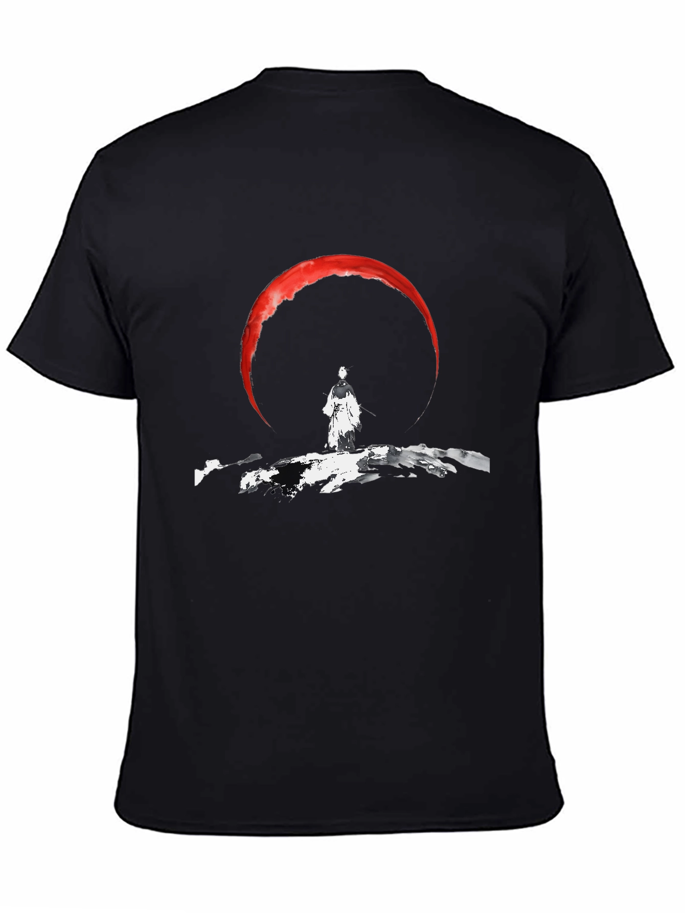 Samurai Moon Mens Graphic T-Shirt