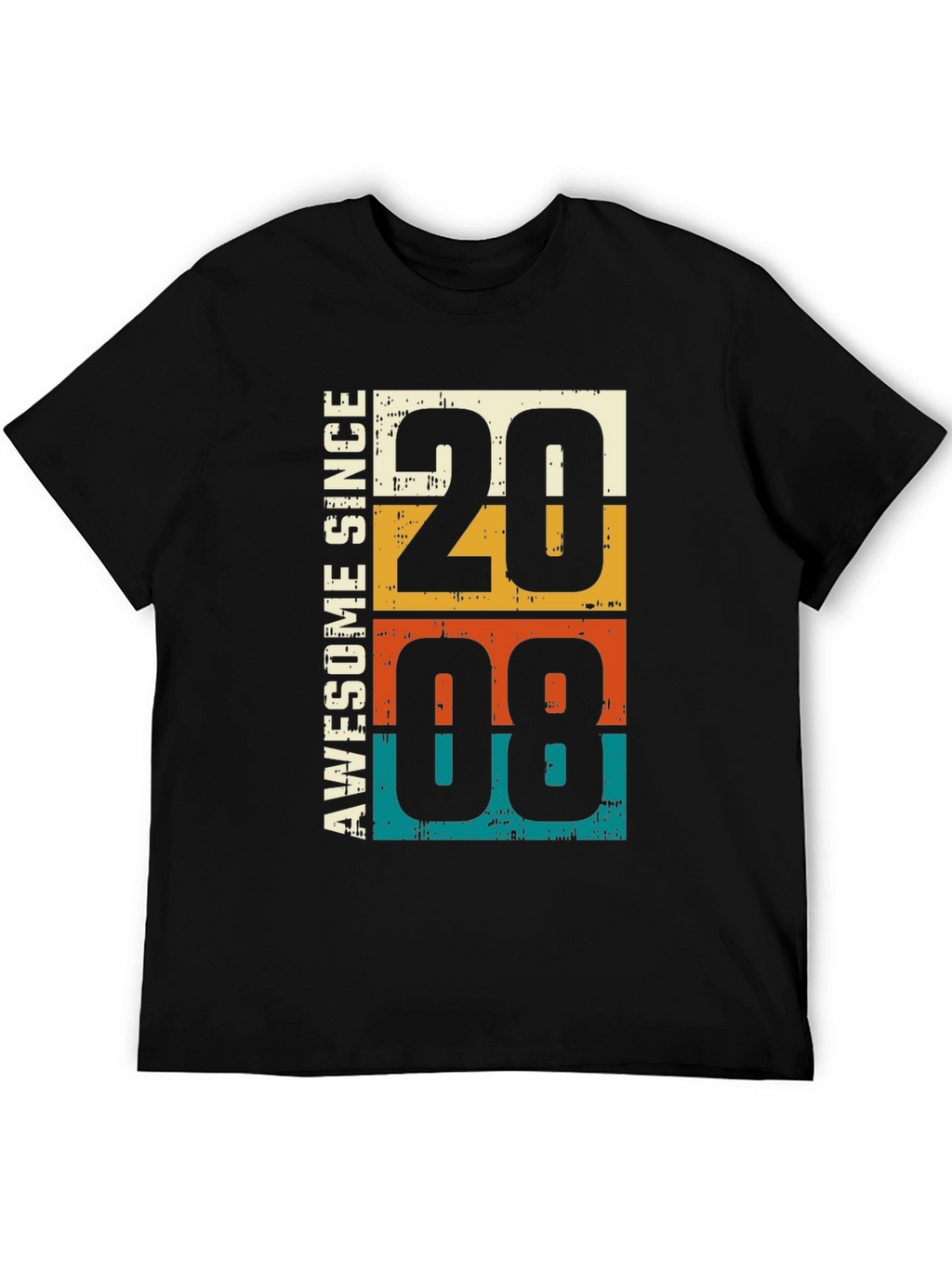 Awesome Since 2008 T-Shirt - Retro Birthday Tee