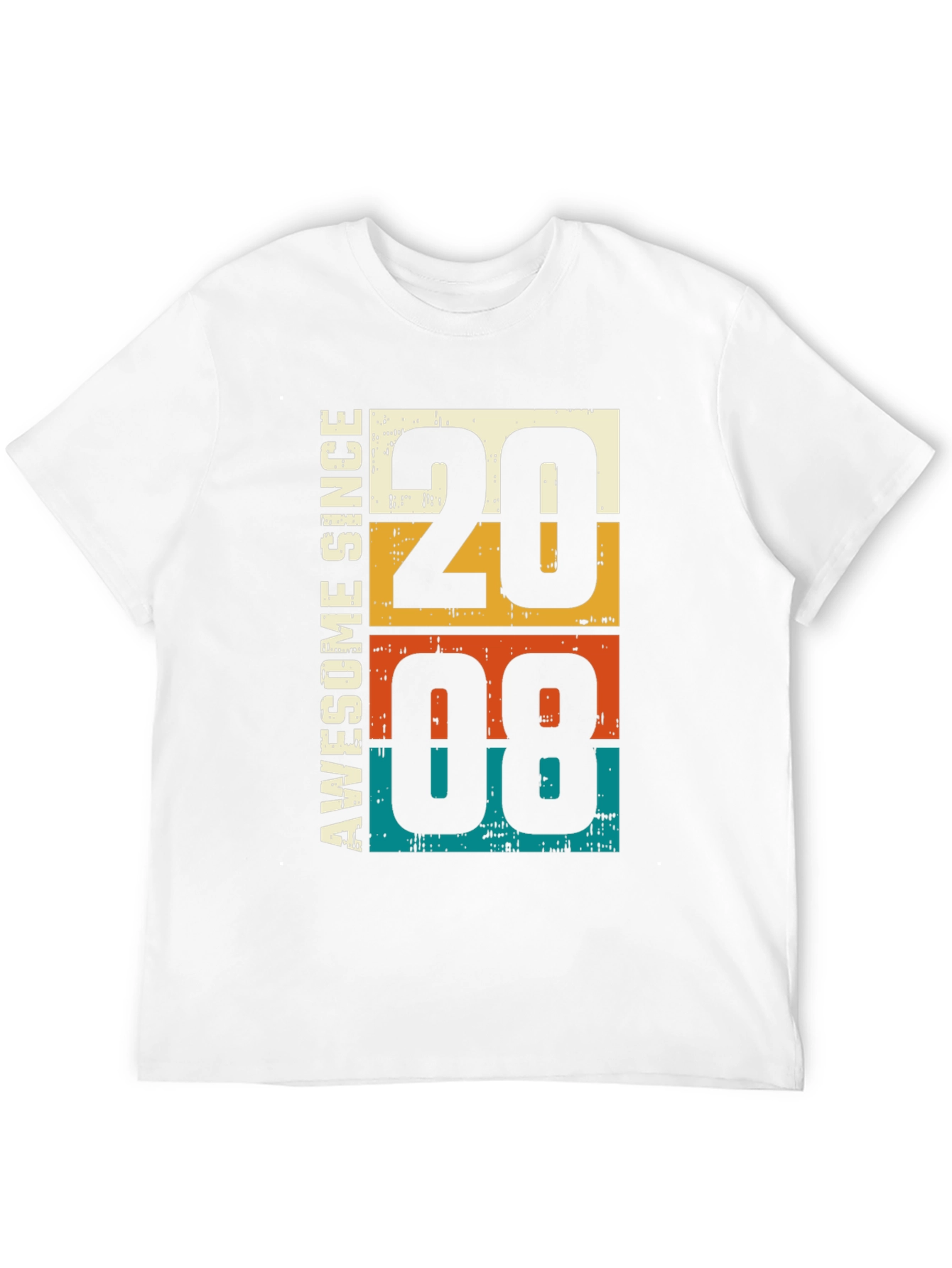 Awesome Since 2008 T-Shirt - Retro Birthday Tee