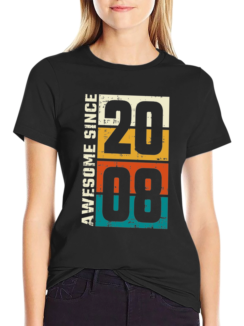 Awesome Since 2008 T-Shirt - Retro Birthday Tee