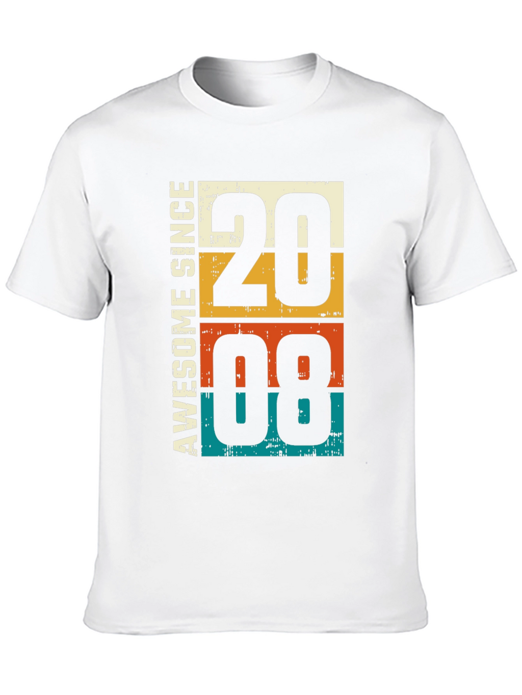 Awesome Since 2008 T-Shirt - Retro Birthday Tee