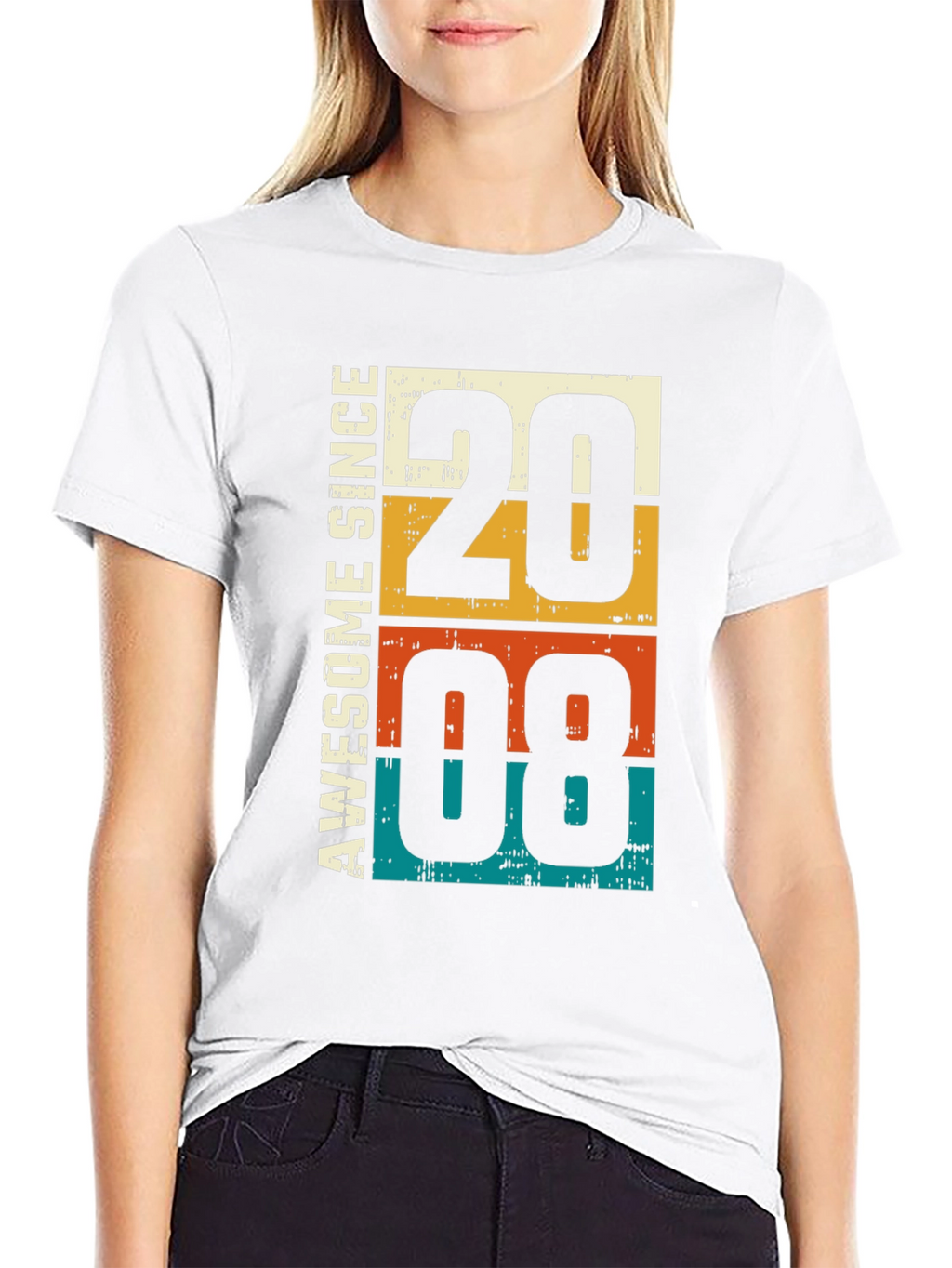 Awesome Since 2008 T-Shirt - Retro Birthday Tee