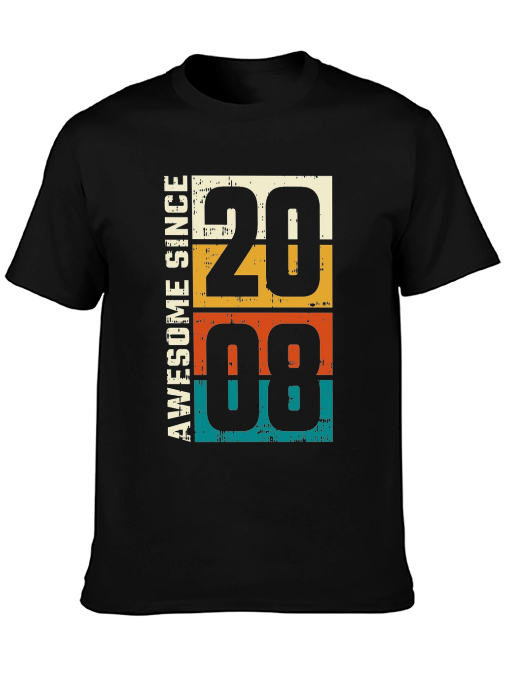Awesome Since 2008 T-Shirt - Retro Birthday Tee