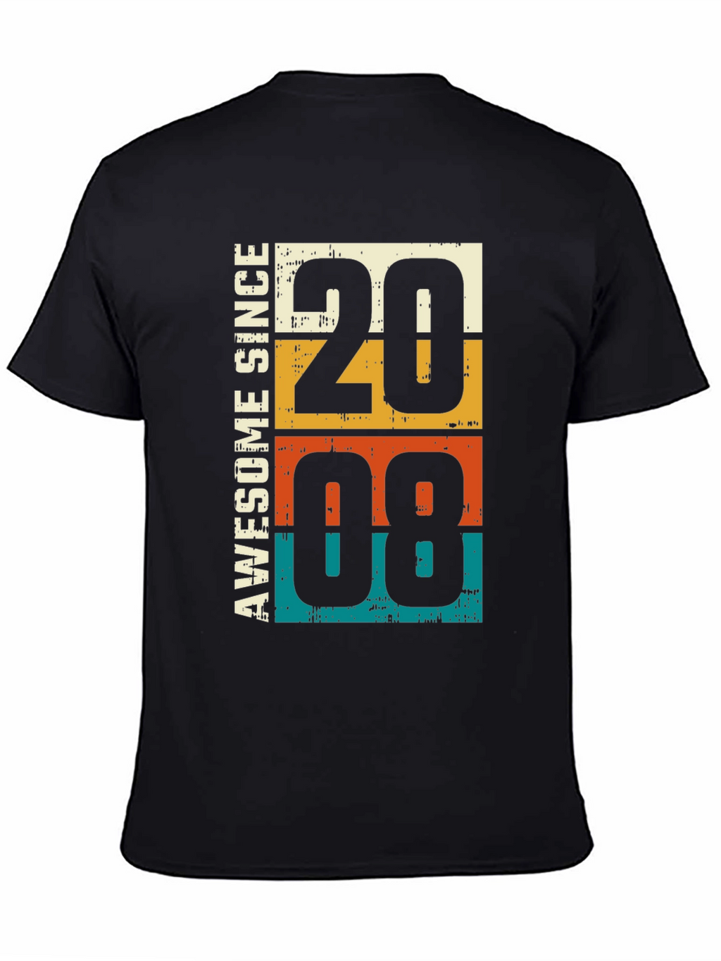 Awesome Since 2008 T-Shirt - Retro Birthday Tee