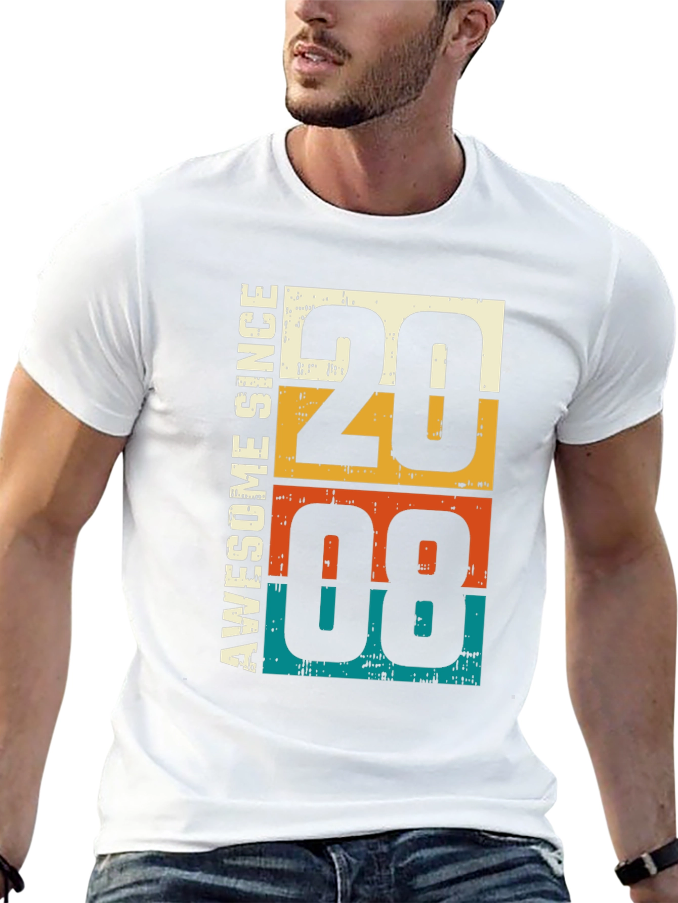 Awesome Since 2008 T-Shirt - Retro Birthday Tee