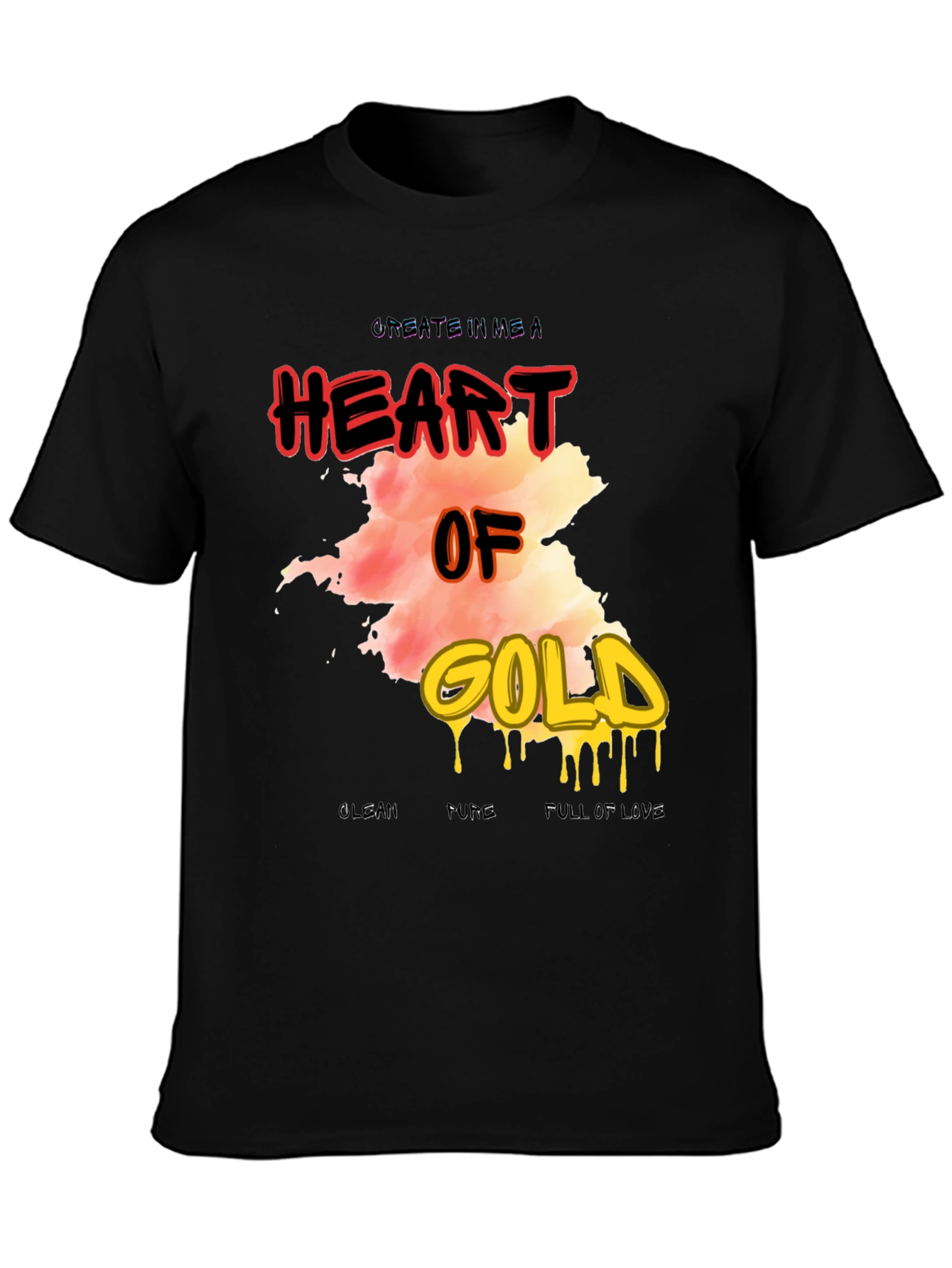 Heart of Gold Graphic Print Mens T-Shirt