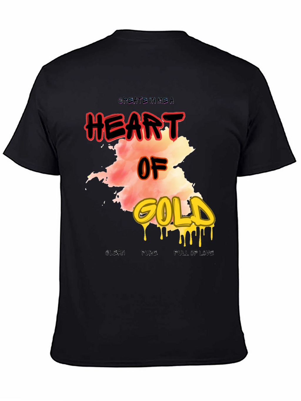 Heart of Gold Graphic Print Mens T-Shirt