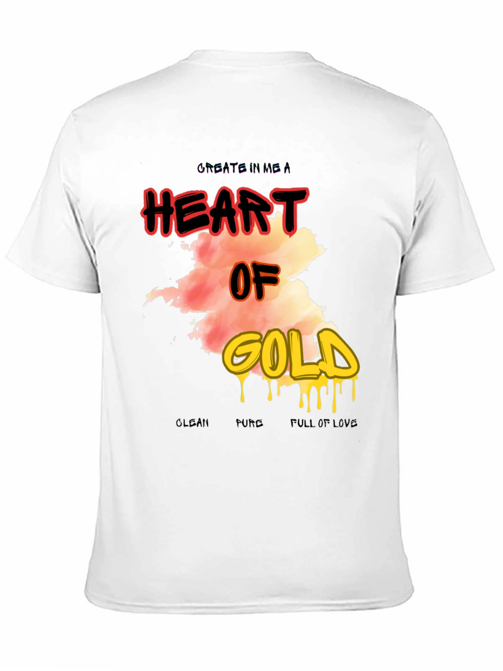 Heart of Gold Graphic Print Mens T-Shirt