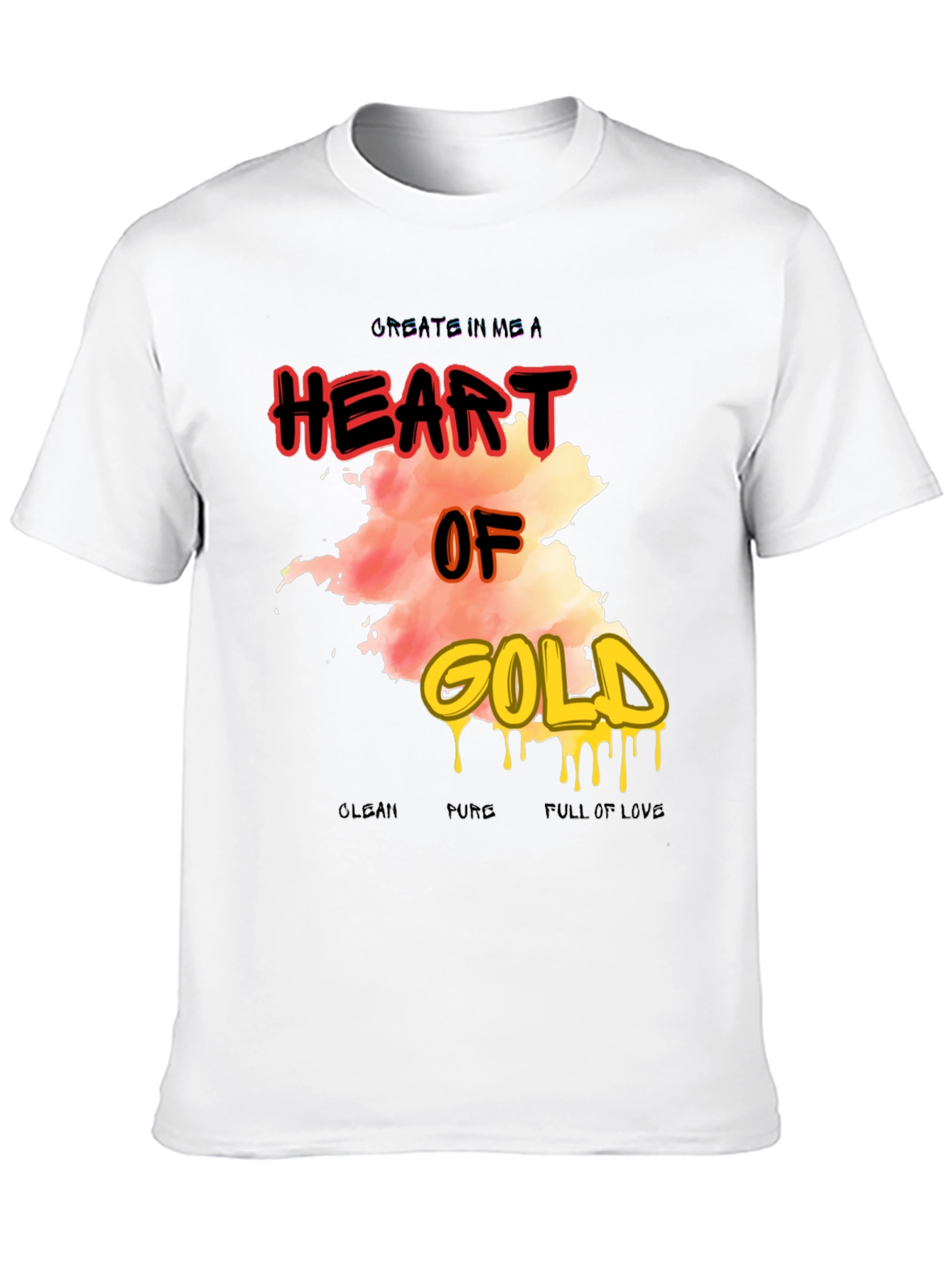 Heart of Gold Graphic Print Mens T-Shirt