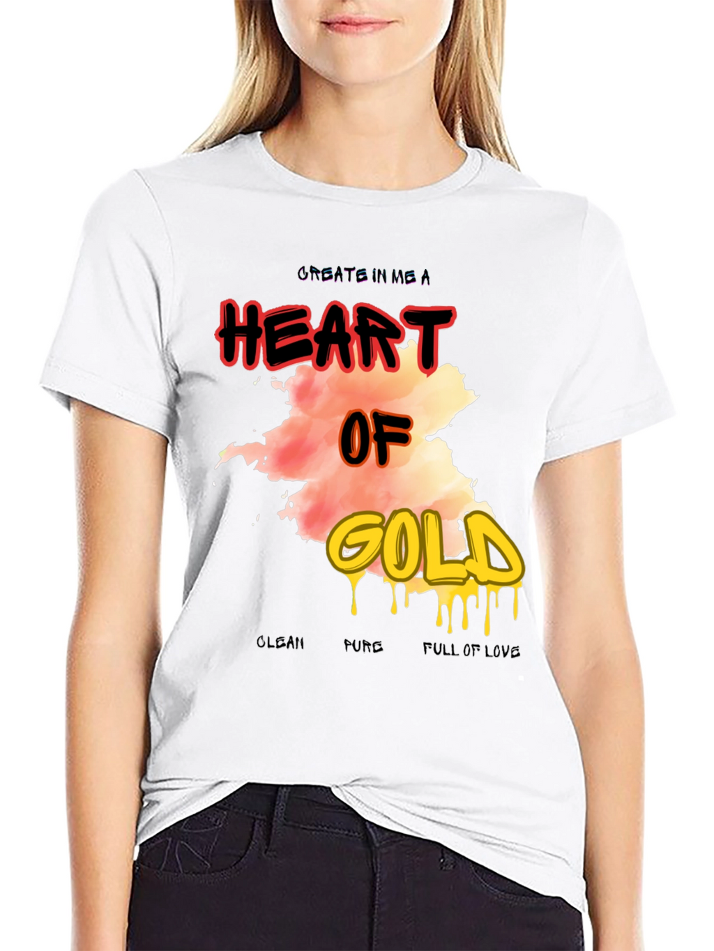Heart of Gold Graphic Print Mens T-Shirt