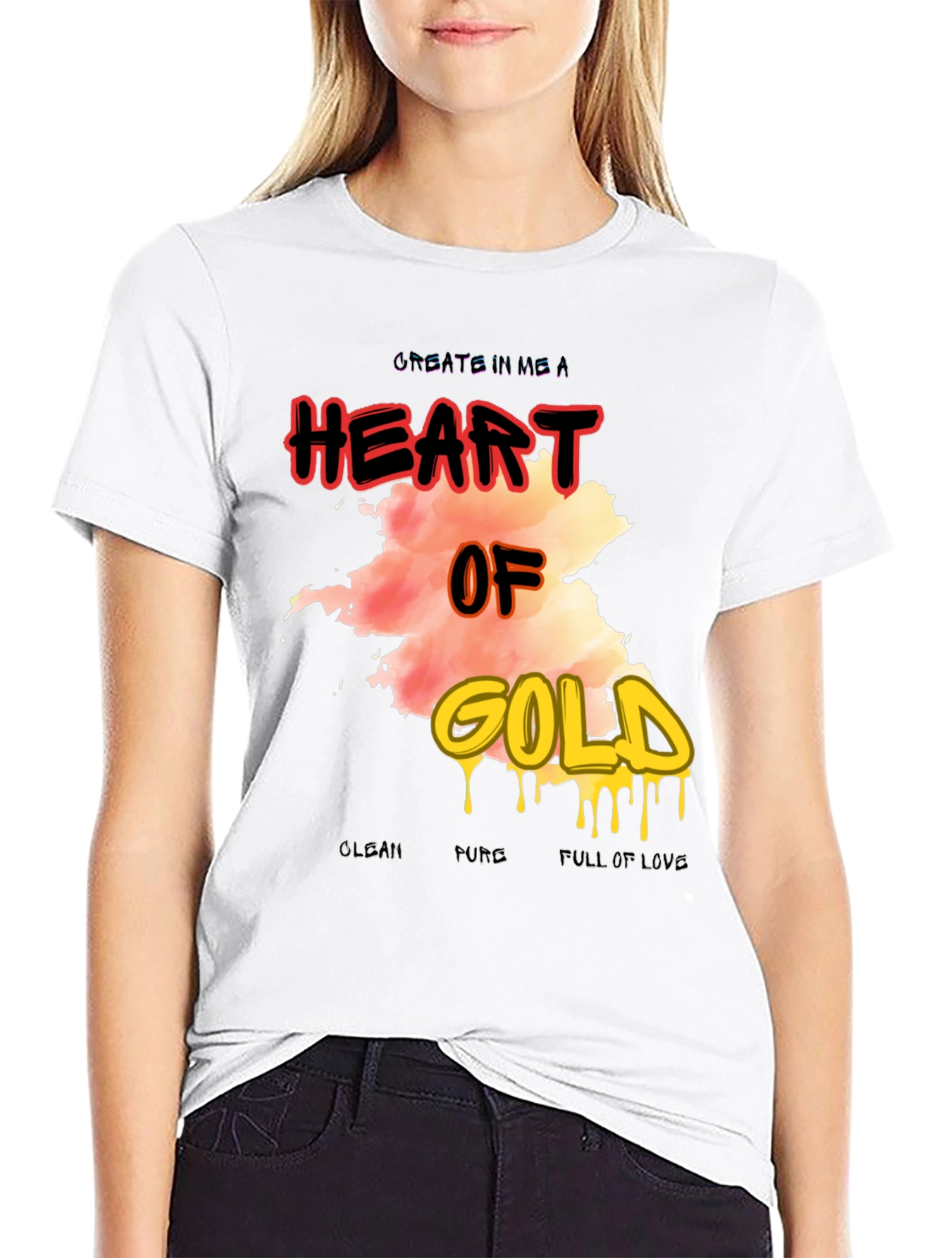 Heart of Gold Graphic Print Mens T-Shirt