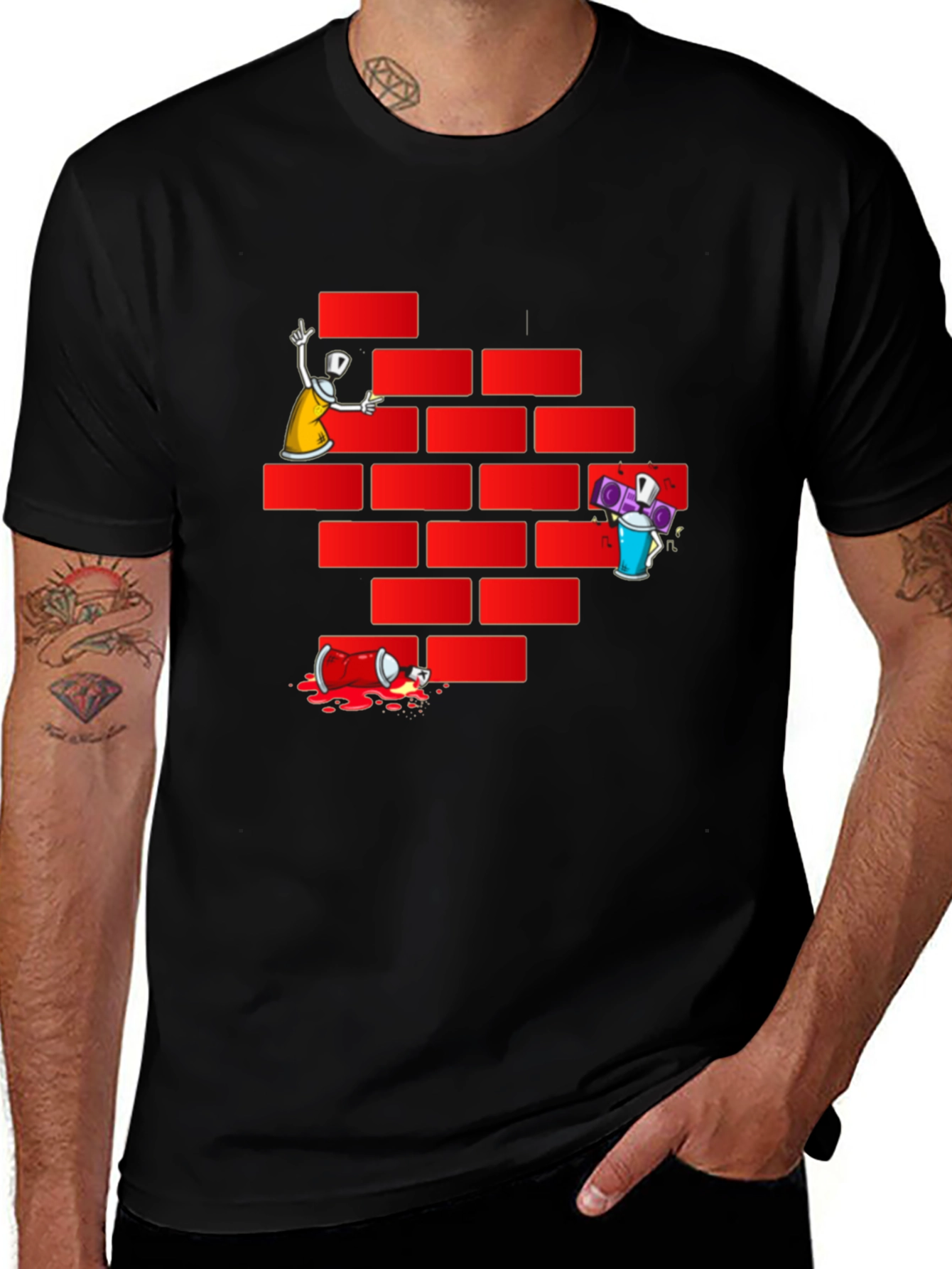 Graffiti Wall T-Shirt - Urban Style