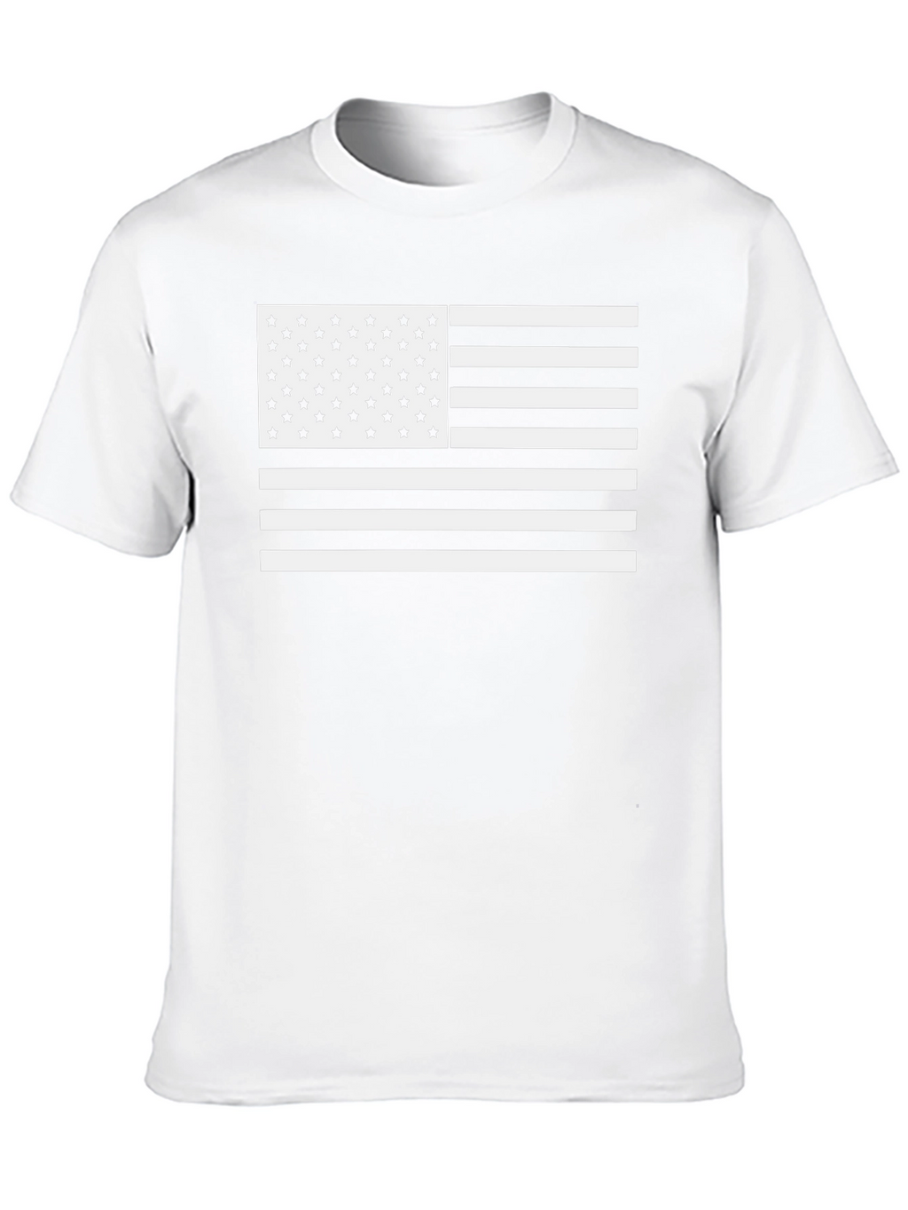 American Flag T-Shirt - Black & White USA Pride