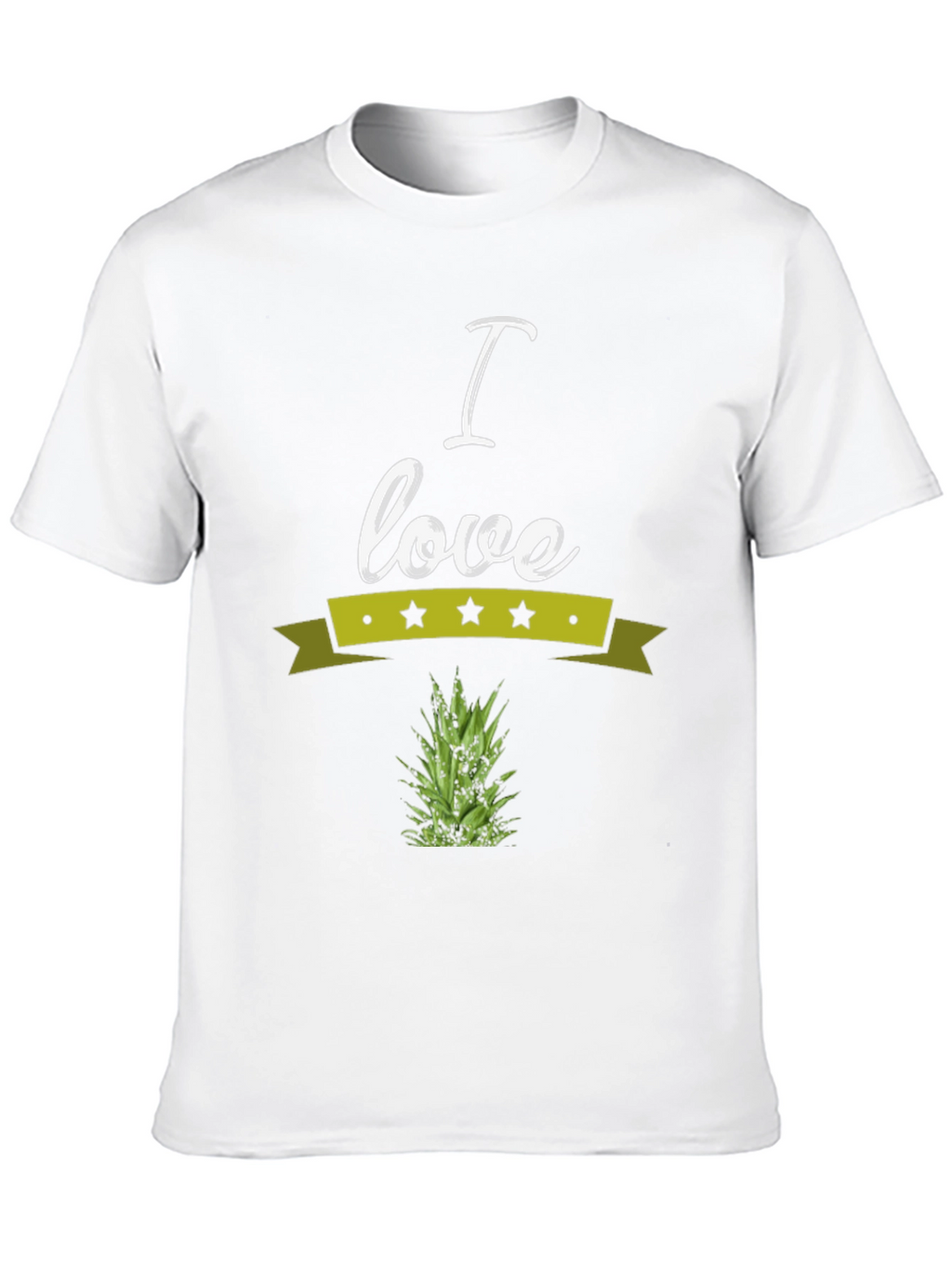 I Love Pineapple Graphic Print T-Shirt