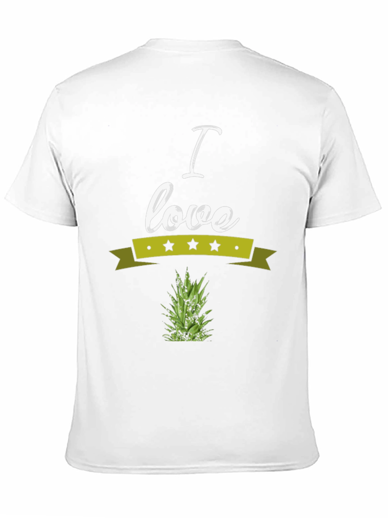 I Love Pineapple Graphic Print T-Shirt