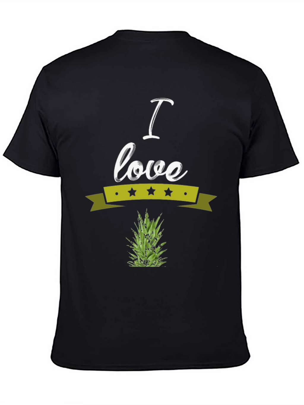 I Love Pineapple Graphic Print T-Shirt