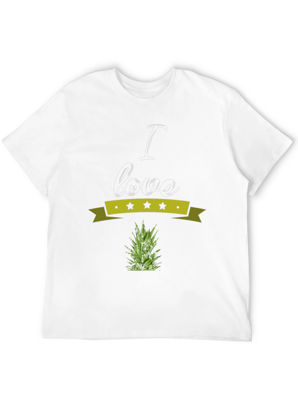 I Love Pineapple Graphic Print T-Shirt