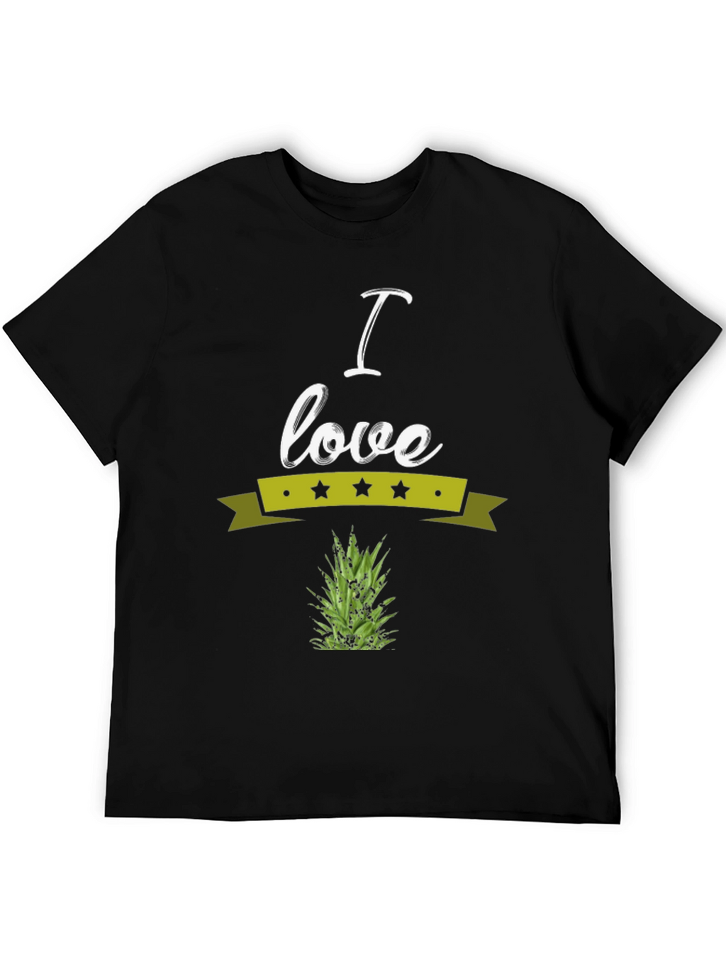 I Love Pineapple Graphic Print T-Shirt