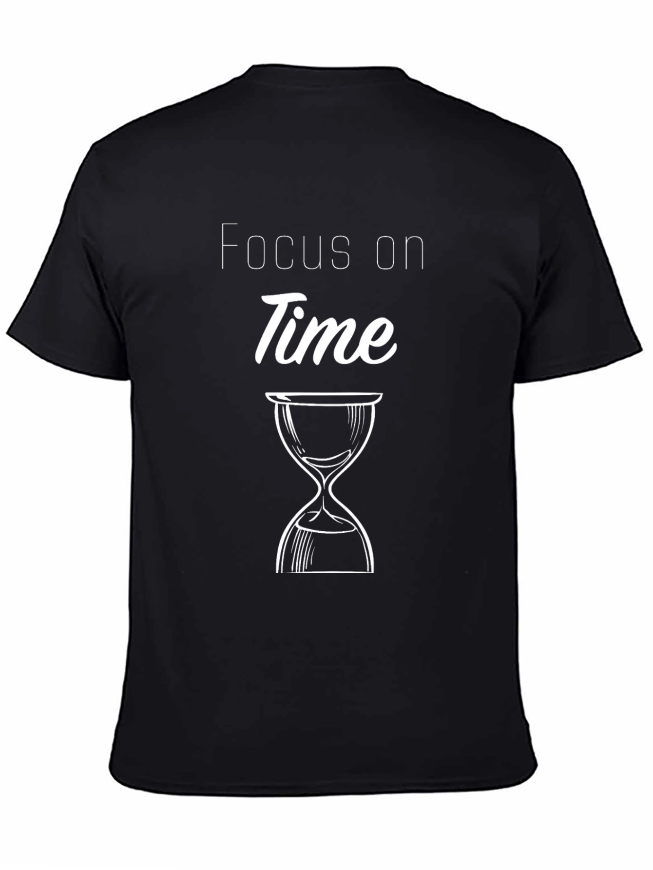 Focus on Time Black Graphic T-Shirt