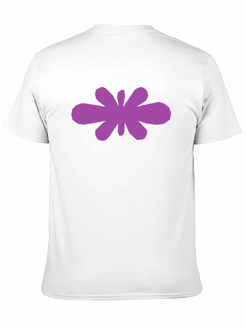 Abstract Purple Flower Graphic Black T-Shirt