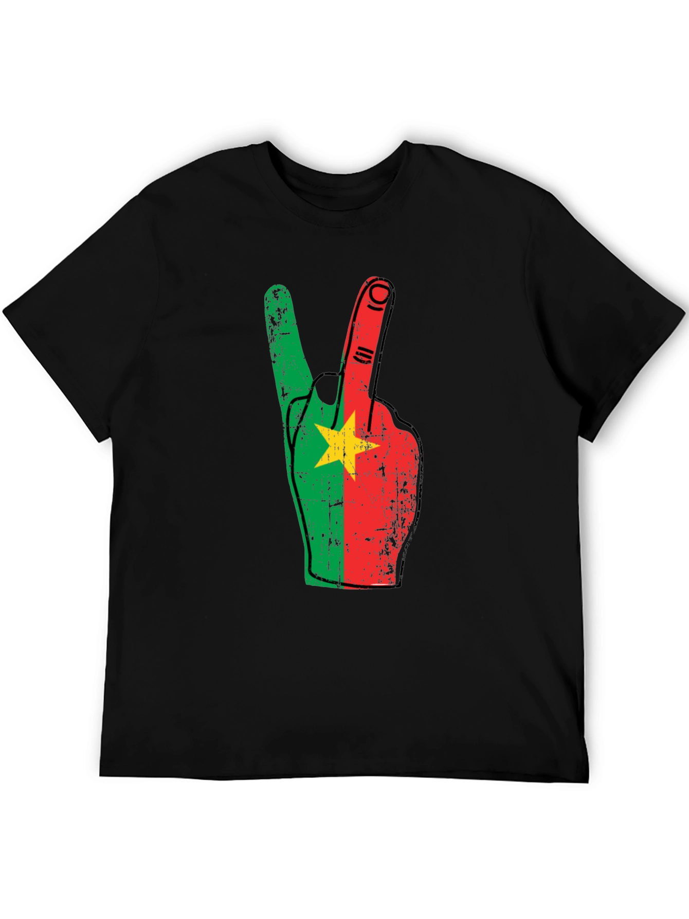 Burkina Faso Flag Peace Sign T-Shirt