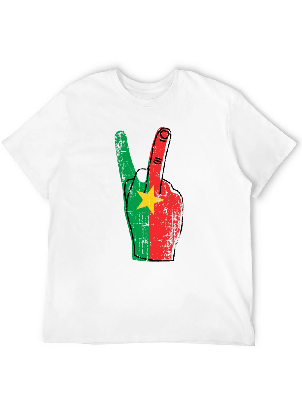 Burkina Faso Flag Peace Sign T-Shirt