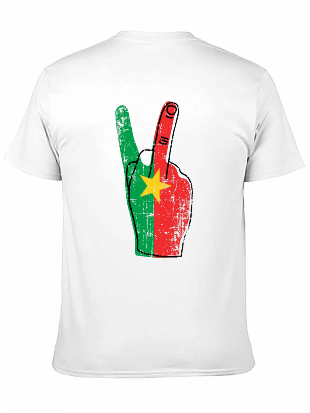 Burkina Faso Flag Peace Sign T-Shirt