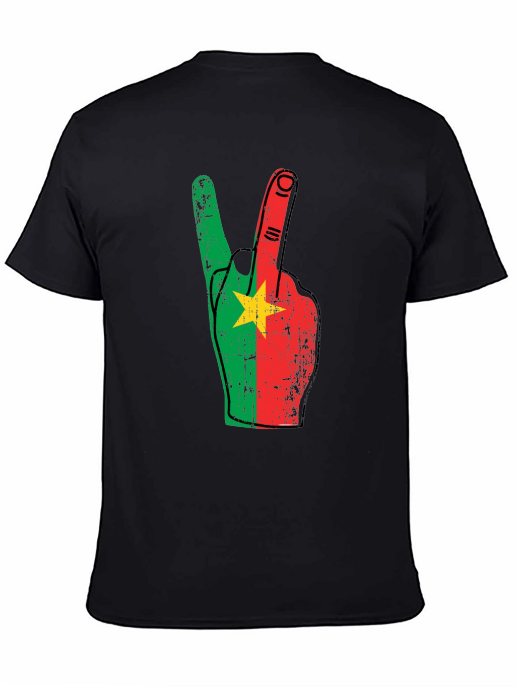 Burkina Faso Flag Peace Sign T-Shirt