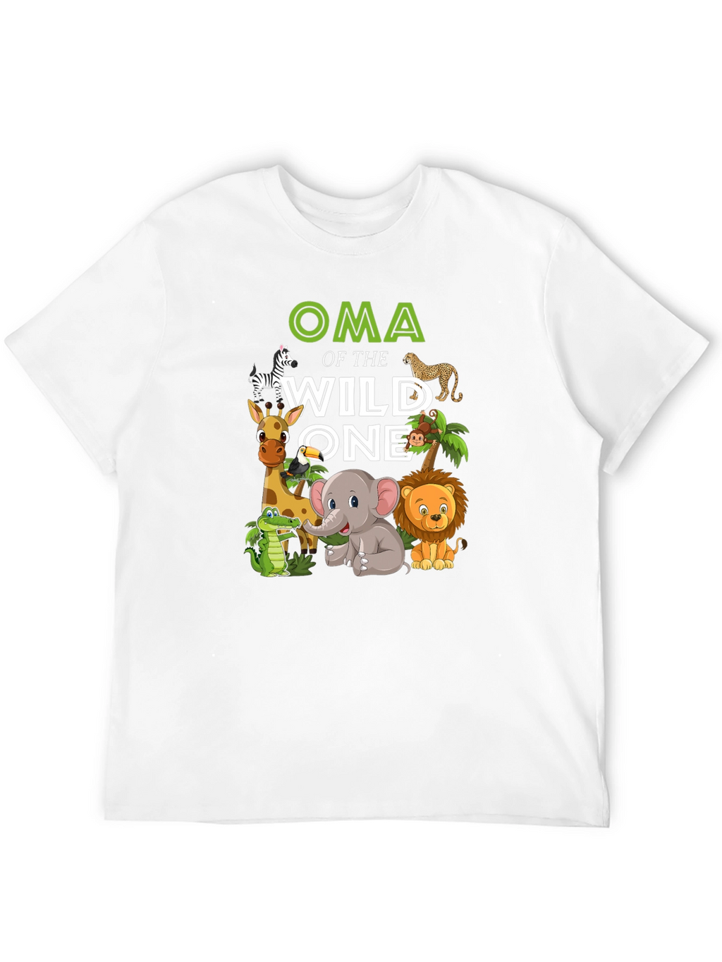 Oma of the Wild One Safari Animal T-Shirt