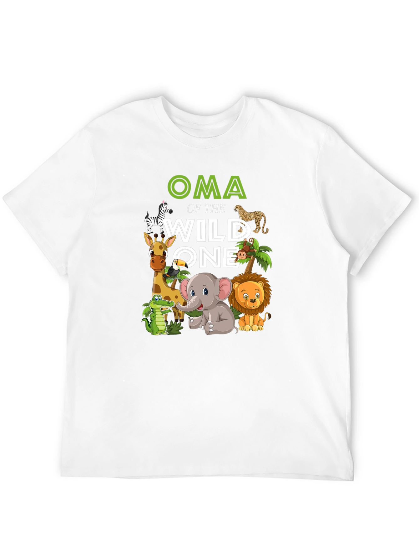 Oma of the Wild One Safari Animal T-Shirt