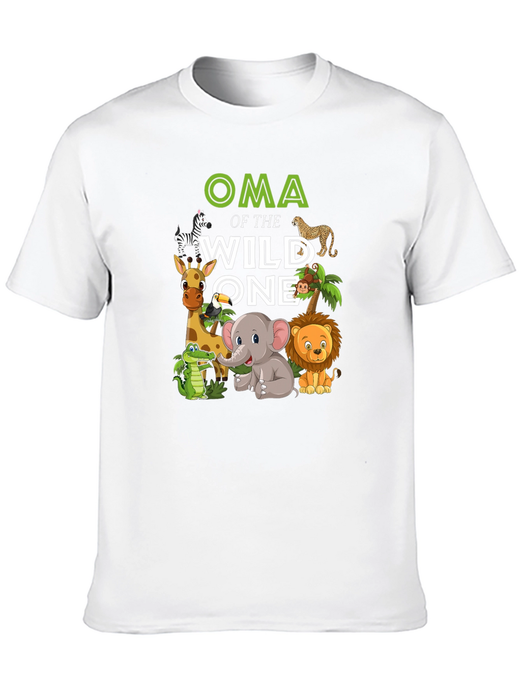Oma of the Wild One Safari Animal T-Shirt