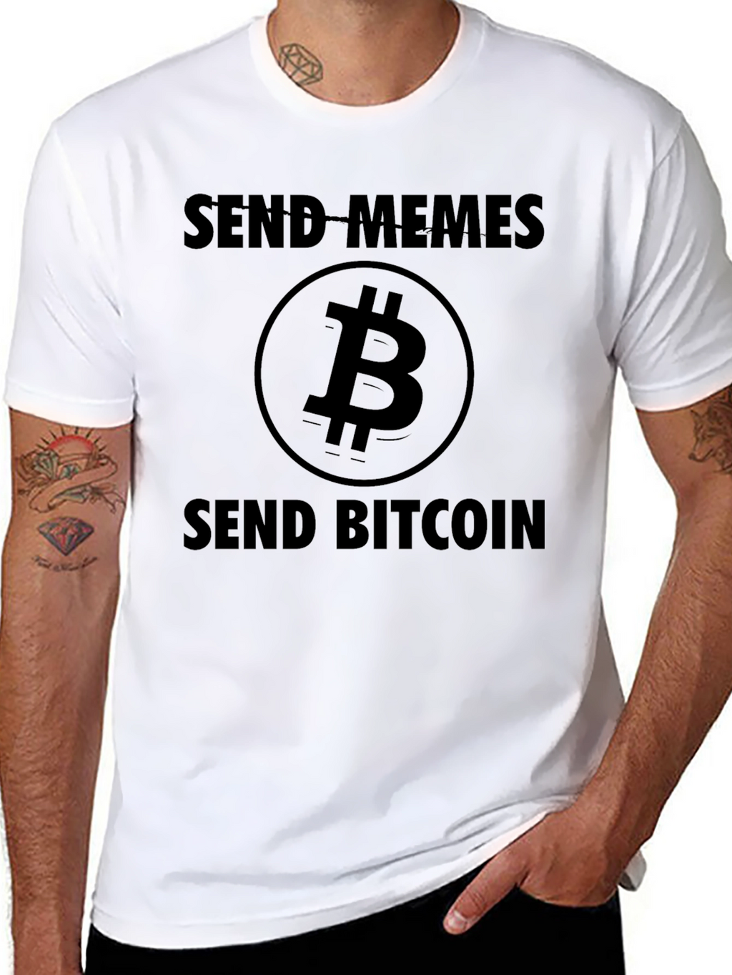 Send Memes Send Bitcoin Black T-Shirt